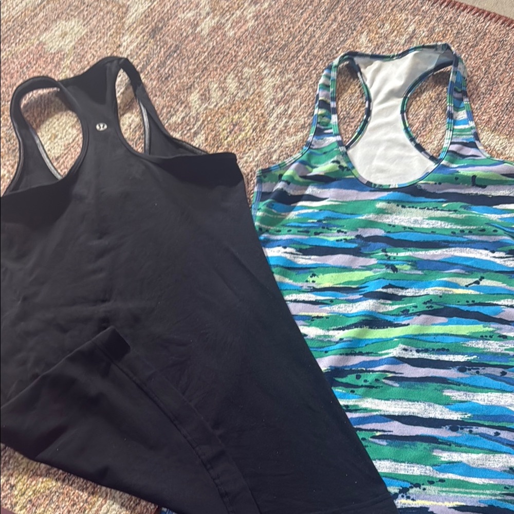 lululemon athletica Womens Black Racerback Tank Top size 4